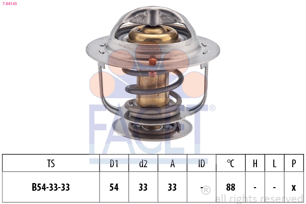 FACET Termostat, kølemiddel 78414s for KIA