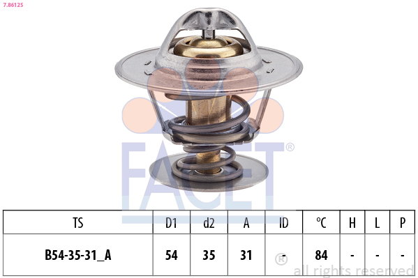 FACET Termostat, kølemiddel 78612s for CUPRA
