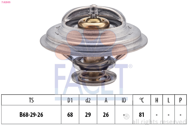 FACET Termostat, kølemiddel 78250s for PEUGEOT FORD CITROËN RENAULT