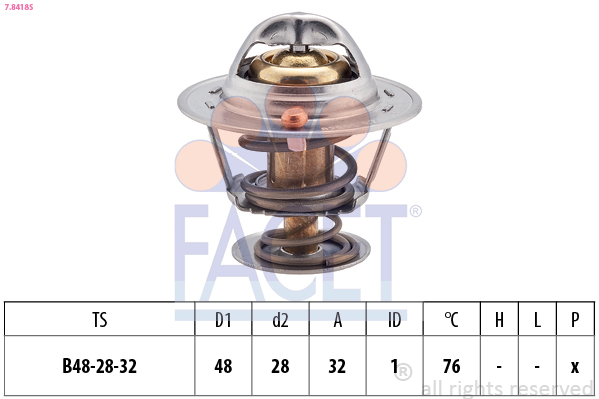 FACET Termostat, kølemiddel 78418s for NISSAN