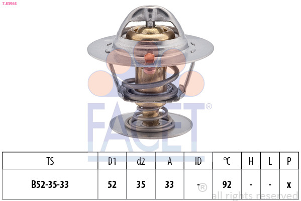 FACET Termostat, kølemiddel 78396s for FORD MAZDA