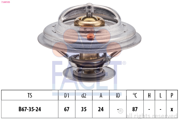 FACET Termostat, kølemiddel 78410s for VW