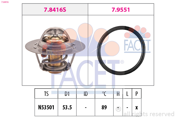 FACET Termostat, kølemiddel 78416 for MITSUBISHI