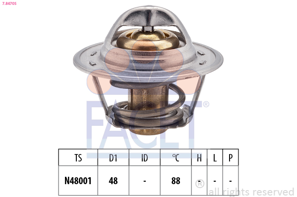 FACET Termostat, kølemiddel 78470s for FORD