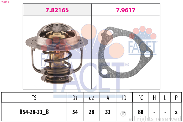 FACET Termostat, kølemiddel 78453 for NISSAN