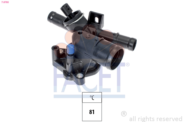 FACET Termostat, kølemiddel 78785 for OPEL GENERAL MOTORS RENAULT NISSAN