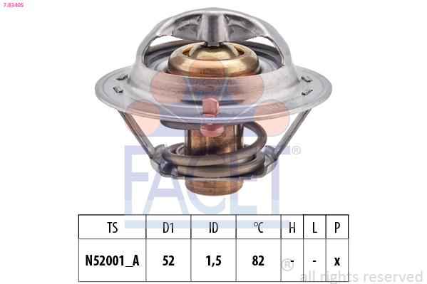 FACET Termostat, kølemiddel 78340s for HONDA KIA MAZDA
