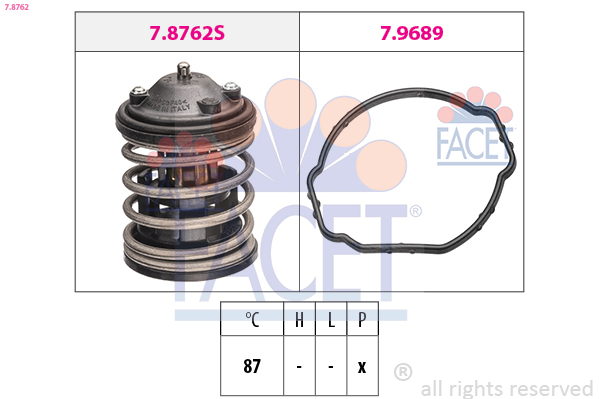 FACET Termostat, kølemiddel 78762 for BMW