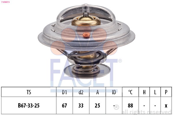 FACET Termostat, kølemiddel 78361s for BMW