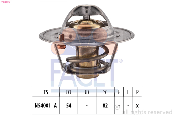 FACET Termostat, kølemiddel 78337s for LAND ROVER OPEL GENERAL MOTORS ISUZU HOLDEN NISSAN SUBARU