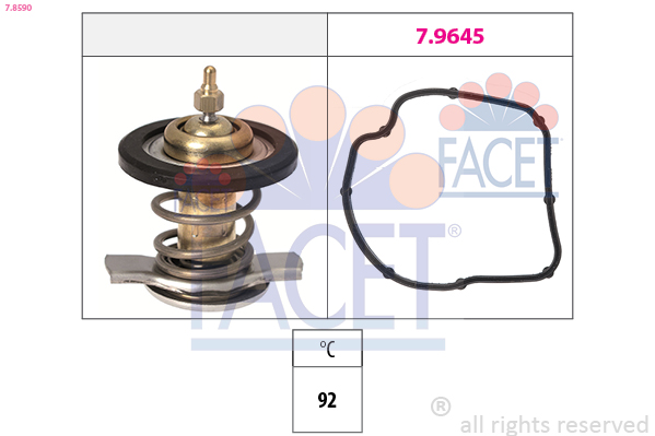 FACET Termostat, kølemiddel 78590 for MERCEDES-BENZ
