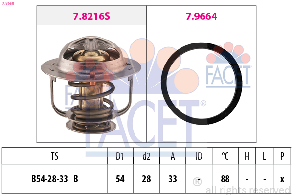 FACET Termostat, kølemiddel 78658 for NISSAN