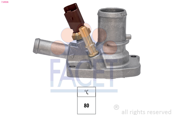 FACET Termostat, kølemiddel 78938 for LANCIA
