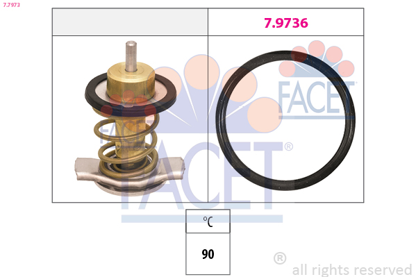 FACET Termostat, kølemiddel 77973 for MERCEDES-BENZ SSANGYONG