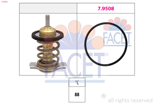 FACET Termostat, kølemiddel 77974 for LADA