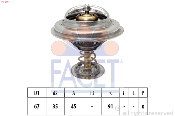 FACET Termostat, kølemiddel 77989 for LAND ROVER