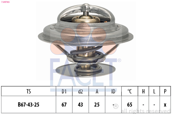 FACET Termostat, kølemiddel 78978s for MERCEDES-BENZ