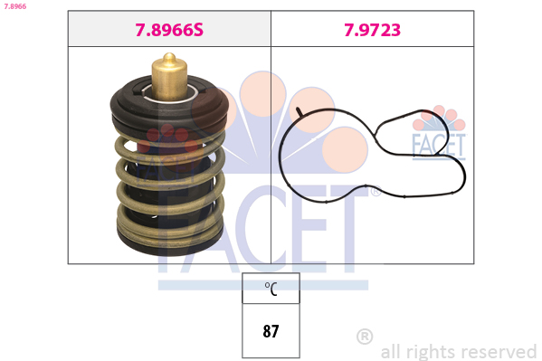 FACET Termostat, kølemiddel 78966 for VW