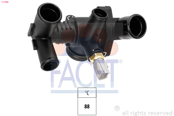 FACET Termostat, kølemiddel 77949 for FORD