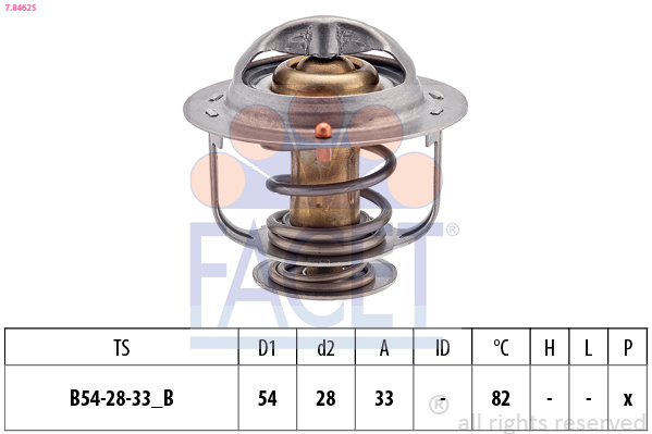 FACET Termostat, kølemiddel 78462s for FORD NISSAN