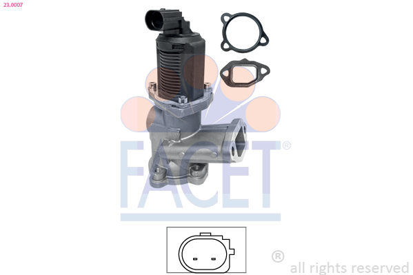 FACET EGR-ventil 230007 for OPEL FORD LANCIA FIAT GENERAL MOTORS VAUXHALL SUZUKI