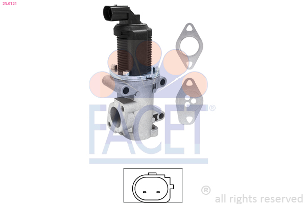 FACET EGR-ventil 230121 for OPEL FIAT GENERAL MOTORS VAUXHALL SUZUKI