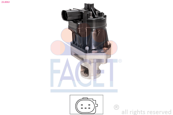 FACET EGR-ventil 230063 for CADILLAC LANCIA FIAT ALFA ROMEO JEEP