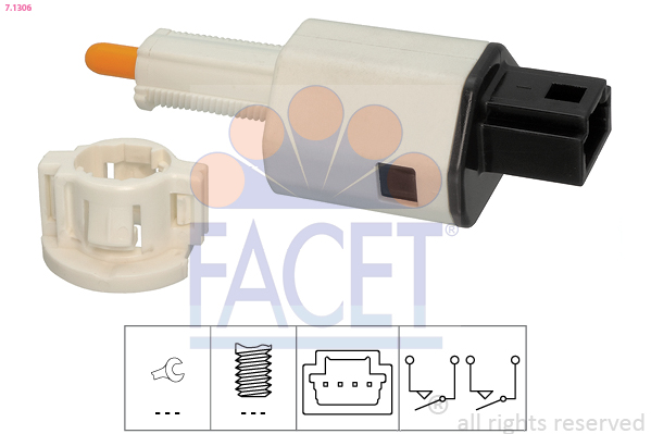 FACET Kontakt, koblingsbetjening (fartpilot) 71306 for RENAULT