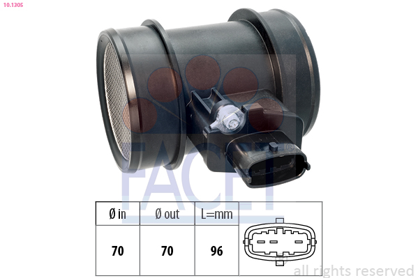 FACET Luftmængdesensor 101305 for OPEL GENERAL MOTORS