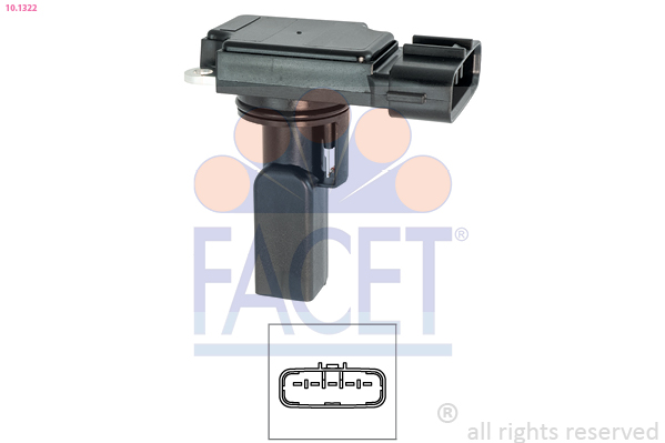 FACET Luftmængdesensor 101322 for TOYOTA