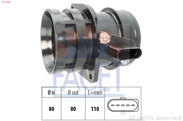 FACET Luftmængdesensor 101330 for SKODA