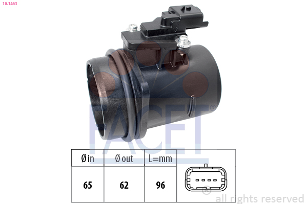 FACET Luftmængdesensor 101463 for GENERAL MOTORS DS FIAT MITSUBISHI TOYOTA