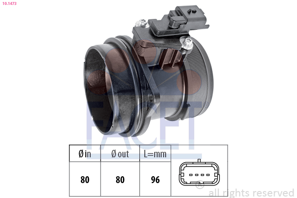 FACET Luftmængdesensor 101473 for DS FIAT TOYOTA
