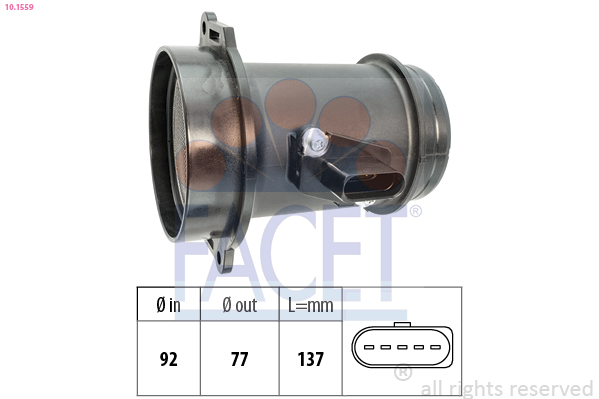 FACET Luftmængdesensor 101559 for VW