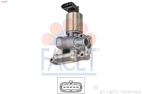 FACET EGR-ventil 230051 for OPEL GENERAL MOTORS VAUXHALL