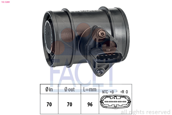 FACET Luftmængdesensor 101289 for OPEL GENERAL MOTORS KIA