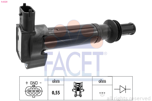 FACET Tændspole 96520 for GENERAL MOTORS DS