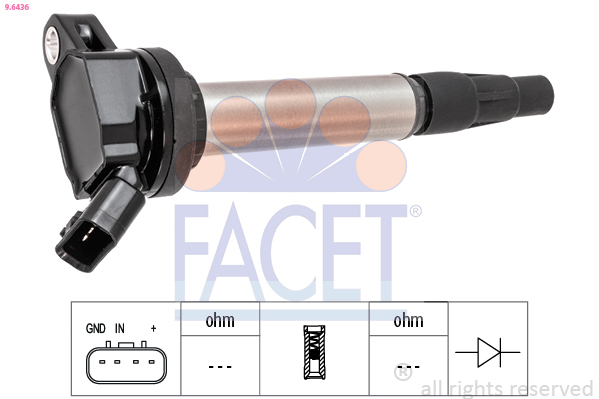 FACET Tændspole 96436 for TOYOTA LEXUS