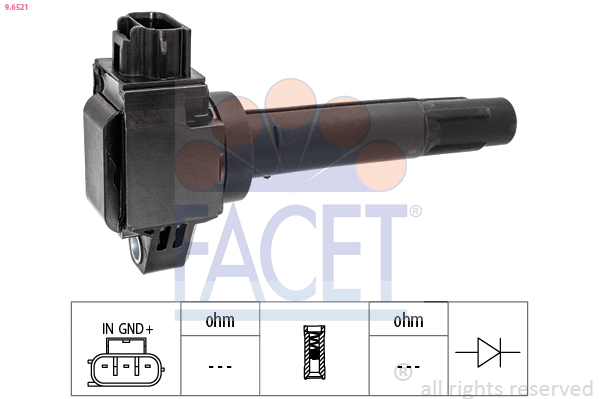 FACET Tændspole 96521 for SUZUKI