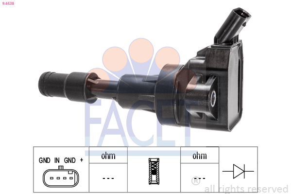 FACET Tændspole 96538 for KIA