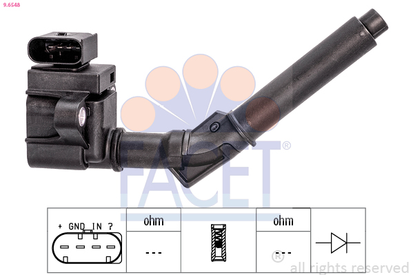FACET Tændspole 96548 for MERCEDES-BENZ NISSAN DACIA