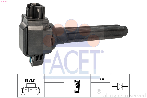 FACET Tændspole 96539 for MITSUBISHI