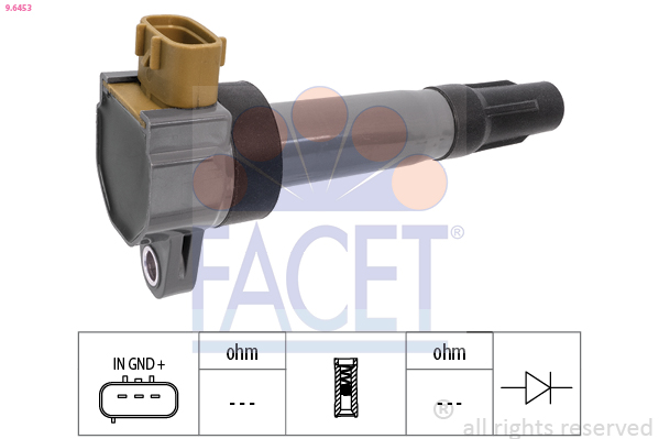 FACET Tændspole 96453 for OPEL FIAT GENERAL MOTORS SUZUKI NISSAN