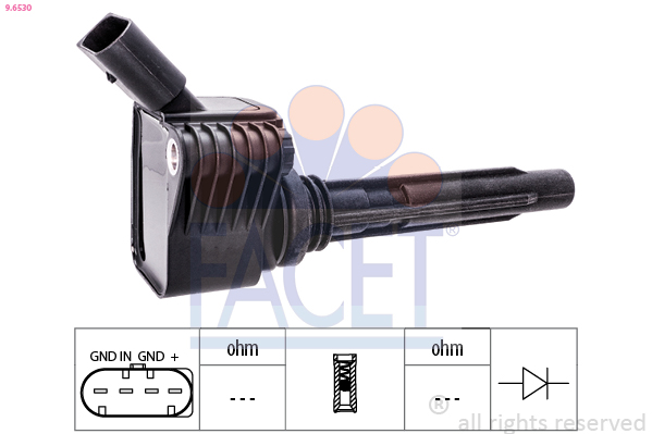 FACET Tændspole 96530 for VW CUPRA SEAT BENTLEY PORSCHE