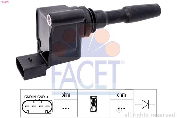 FACET Tændspole 96535 for FORD SEAT