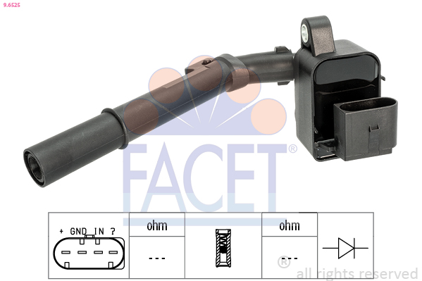 FACET Tændspole 96525 for MERCEDES-BENZ INFINITI