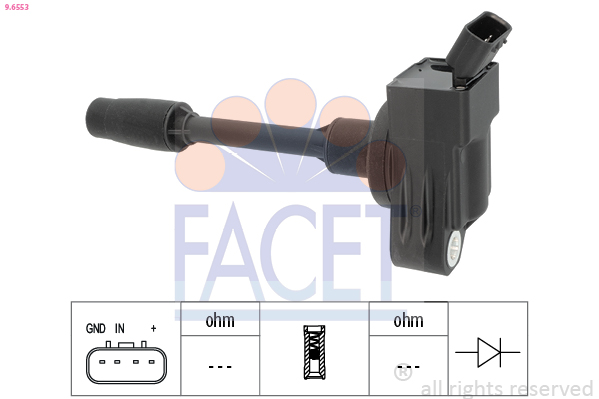 FACET Tændspole 9.6553 for SUZUKI TOYOTA
