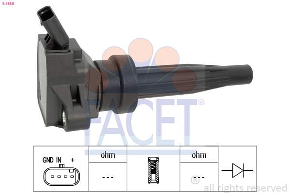 FACET Tændspole 96558 for KIA