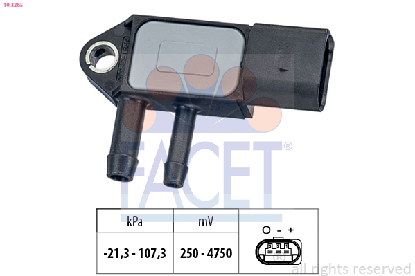 FACET Sensor,udstødningstryk 103265 for VW