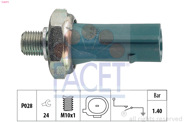 FACET Olietrykskontakt 70171 for VW PORSCHE